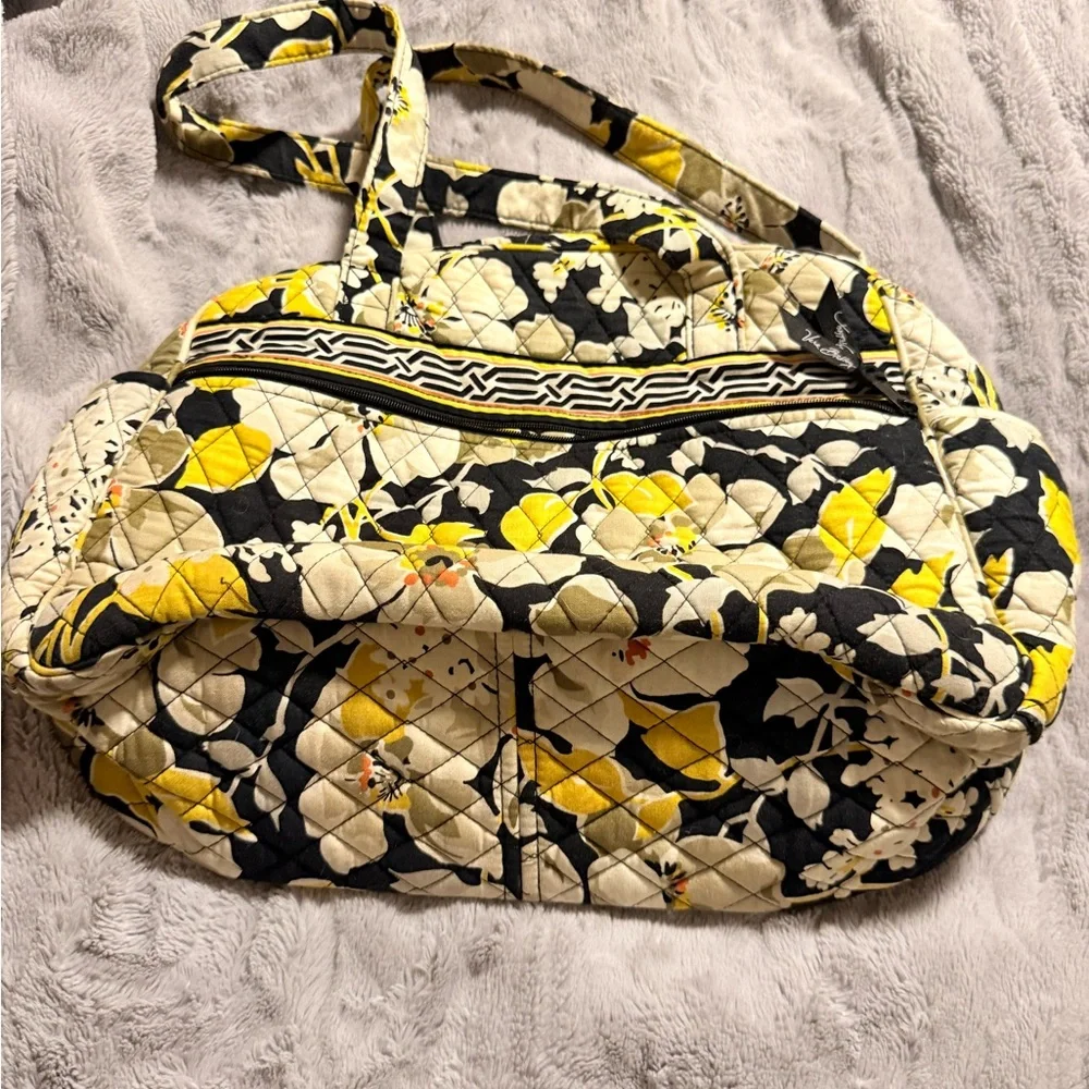 Vera Bradley Quilted Women's Bag - Yellow and Black Floral